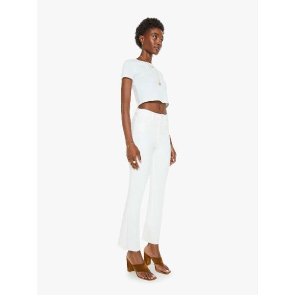 NEW MOTHER The Hustler Ankle Fray Jeans Fairest Of Them All Flared Leg Size 33 - Picture 4 of 14